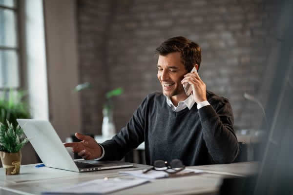 Businessman on phone