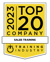 2023 Top 20 Sales Training Company Training Industry Badge